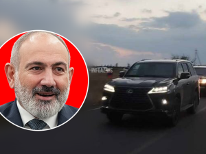 Paşinyanın korteji qəzaya düşdü - Yaralılar var